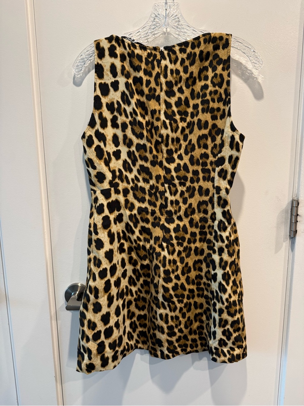 Zara Leopard Print Mini Dress - Tan, Black